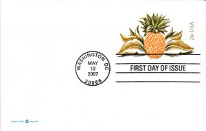 UY46 Pineapple Postal Reply Card       No Cachet