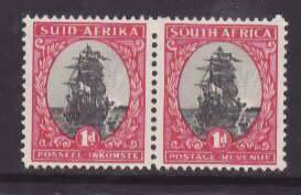 South Africa-Sc#50- id8-unused og NH 1p Ship pair-1951-