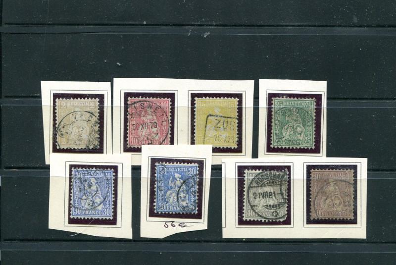 Switzerland #52-59, 56a Used F-VF Cat $550