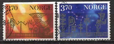 Norway; 1997: Sc. # 1178-1179: Used Cpl. Set