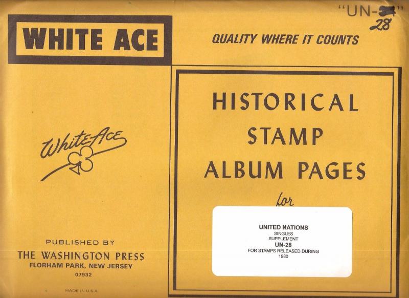  United Nations White Ace Supplement for Singles Released During 1980 ---  UN-28