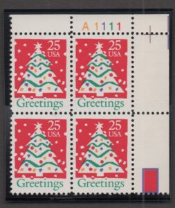 Scott # 2515 UNUSED  MNH   plate block of 4