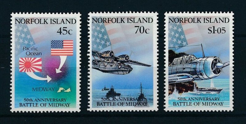 [102317] Norfolk Island 1992 World war II Battle of Midway  MNH