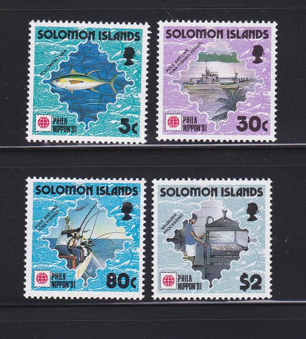 Solomon Islands 703-706 Set MNH Tuna Fishing