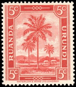 Ruanda-Urundi 68 - Mint-LH - 5c Oil Palms (1942)