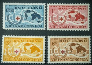 South Vietnam #219-222 MINT globe