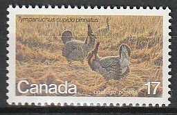 1980 Canada - Sc 854 - MNH VF - 1 single -Endangered Wildlife-Prairie Chicken