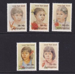 Surinam   #B284-B288  MNH  1981 child welfare