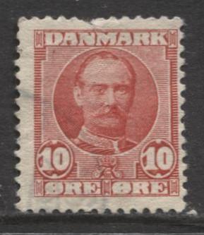 Denmark - Scott 73 - Definitive Issue -1907 - Used - Single 10o Stamp