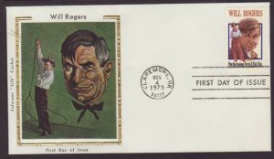 US 1801 Will Rogers 1979 Colorano U/A FDC