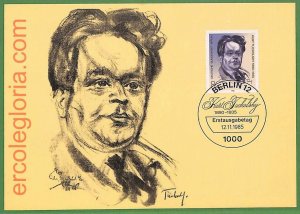 ag7311 - GERMANY Berlin - MAXIMUM CARD - 1985 - Tucholsky, Famous people-