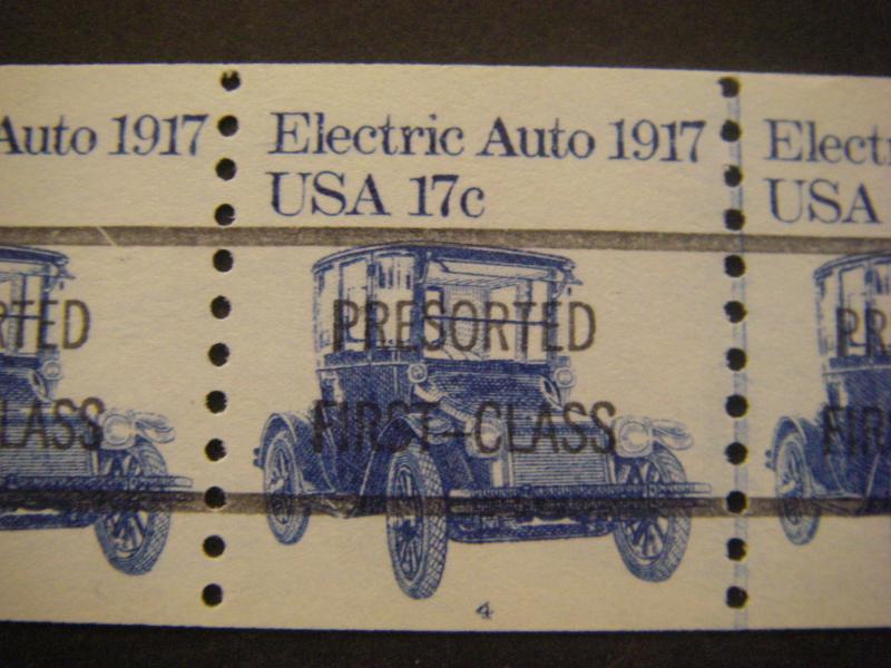 Scott 1906a, 17c Electric Auto, PNC3 #4A, No Gap, MNH Transportation Beauty