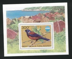 Madagascar Malagasy Scott C146 MNH**  1982 bird minisheet