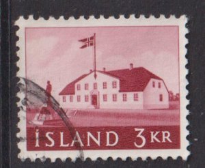 Iceland  #334  used  1961  government building 3k