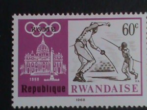 RWANDA STAMP-1964- SUMMER OLYMPIC GAMES TOYKO'64 STAMP SET VERY FINE