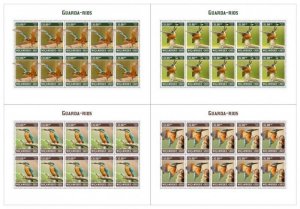 Mozambique - 2021 Common Kingfisher Birds - 4 10 Stamp Sheets - MOZ210307f