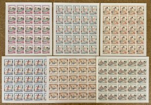 Stamps Full Set in Sheets Olympic Games Barcelona 92 Togo Imperf. (Tennis Table)-