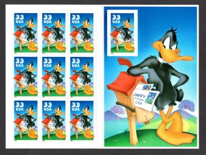 US 1999  33¢ Daffy Duck Stamp Sheet #3306 MNH
