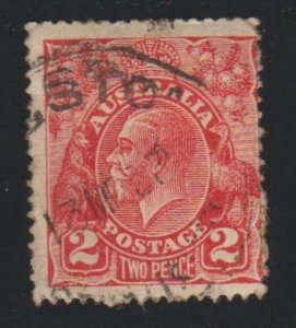 Australia 116 King George V (paper on back hides watermark but perfs match 116)