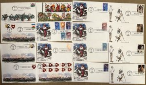 EDKEN CACHETS BIG COLLECTION 94 DIFF. COMMEMORATIVES BLOCKS BOOKLETS VALUE TO $4