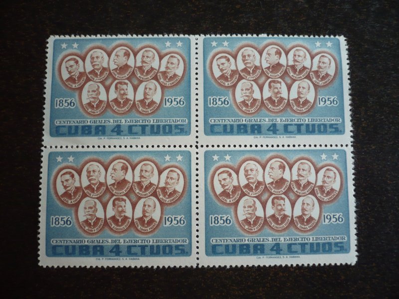 Stamps - Cuba - Scott#577-581 - Mint Hinged Set of 5 Stamps in Blocks of 4