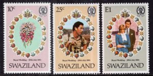 Swaziland 382-384 Royal Wedding MNH VF