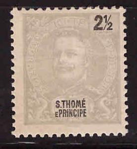 St. Thomas & Prince Islands  Scott 39 MH* King Carlos1898-1903 issue