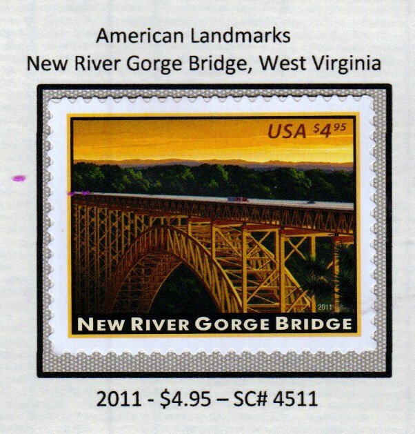 SC# 4511 - ($4.95) - 'New River Gorge' MLH Single