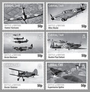 Gibraltar 2010 - 70th Anniv Battle of Britain - Scott #1222-7 - Set of 6 - MNH