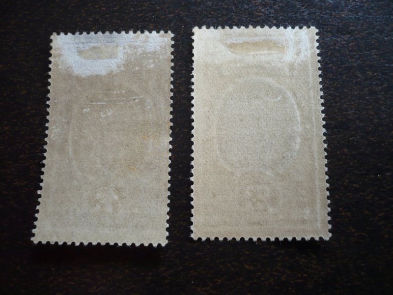 Stamps - French Pacific Ocean - Scott# 21-22 - Mint Hinged Part Set of 2 Stamps