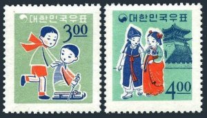 Korea South 489-490,490a,hinged.Mi 515-516,Bl.221. Christmas 1965.New Year 1966.