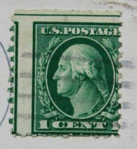US ERROR/EFO Stamp Sc# 424 Large Misperf. CDS Sutton Maine Jul 8, 1915