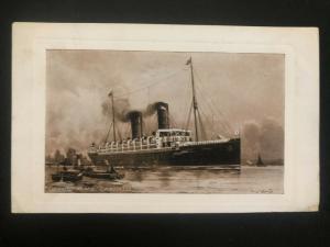 1912 Queenstown England RPPC Postcard cover To Brooklyn NY USA RMS Canpania