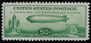 Scott #C18 - $45.00 – VF-OG-NH - Attractive 50¢ Baby Zeppelin. Small thin.