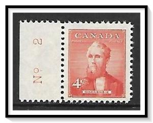 Canada #319 Alexander Mackenzie Plate # Single MNH