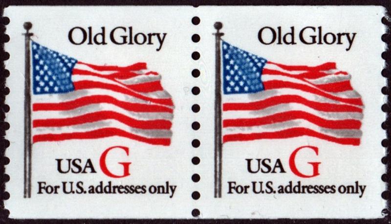 SC#2891 (32¢) G Rate Old Glory Coil Pair (1994) MNH