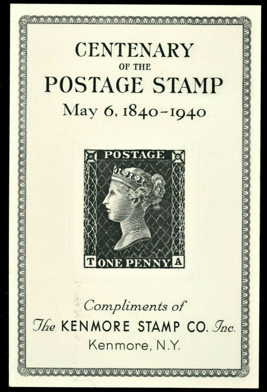 1940 Centenary Anniversary Kenmore Stamp Co  NY