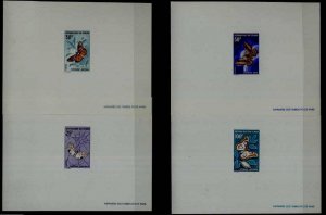 Chad 159-62/ 4 MNH epruve sheets Butterflies