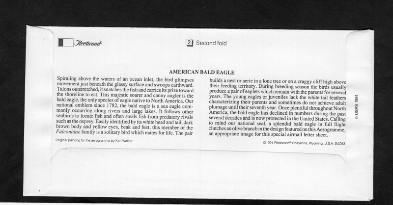 UC63 Bald Eagle, FDC aerogramme