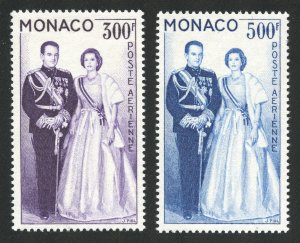 Monaco Scott C53-C54 MNHOG - 1959 Prince Ranier III/Princess Grace - SCV $22.00