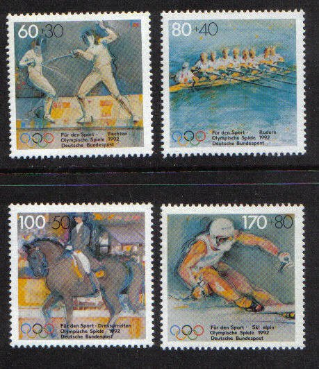 Germany  #B724-B727  MNH  1992   Olympics Albertville Barcelona