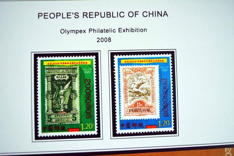 COLOR PRINTED CHINA P.R.C. 2000-2010 STAMP ALBUM PAGES (170 illustrated pages)