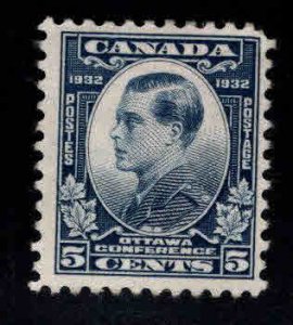 CANADA Scott 193 MH* 1932 5c Prince Edward stamp hinge remnant and ink in gum.