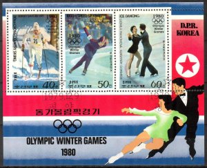 Korea 1979 Olympics Games Lake Placid 1980 Mi. 1944/6 Sheet Used CTO