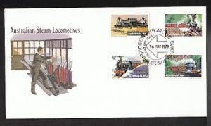 Australia 707-710 Trains 1979 U/A FDC 