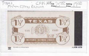 1-1/2c Texas Mature Citrus Fruit Tax Stamp # CF86, MNH (F32628)