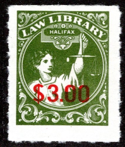 NSH10, $3, MNH DAVAC, Nova Scotia, Halifax Law Library 1979, Canada