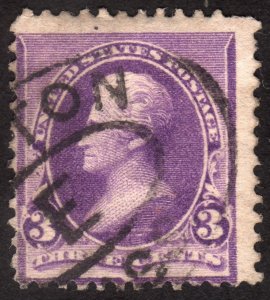 1890, US 3c, Jackson, Used, Sc 221