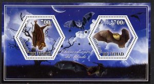 CHAD - 2014 - Bats - Perf 2v Sheet #2 - M N H - Private Issue