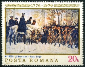 Romania Sc#2603 Used, 20b gold & multi, American Revolution (1976)